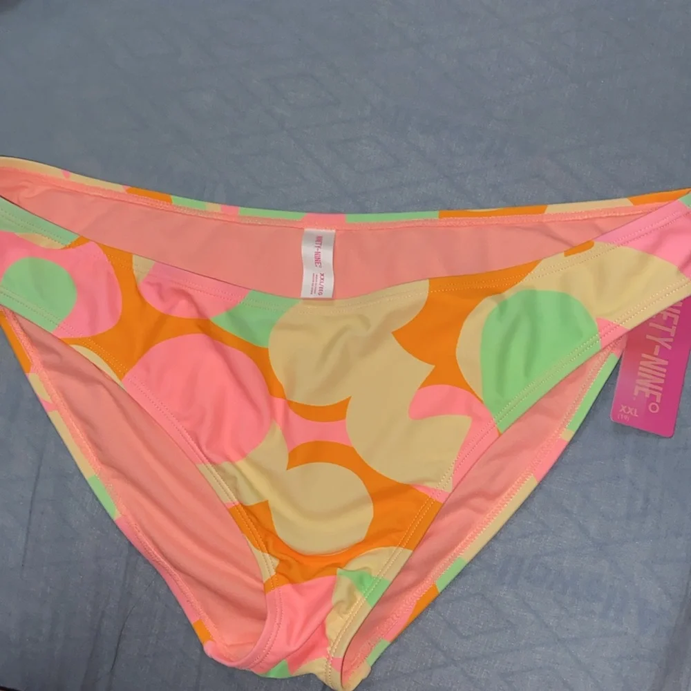 NWT Ninety-Nine° swim bottoms high leg cut and v-waist XXL size 19 - Picture 2 of 2